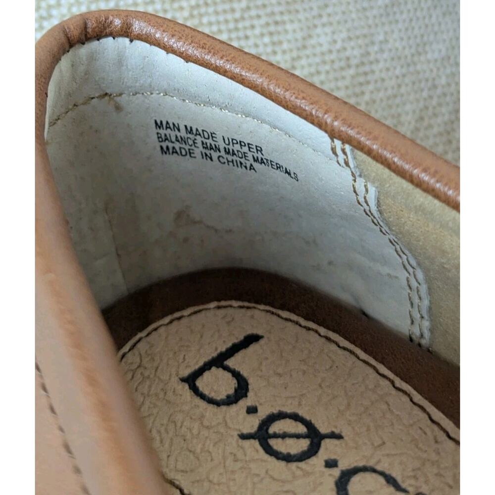 B.O.C Born Womens Loafer Size 9.5 Tan Brown Driving Moc Slip On Vegan Leather - Picture 5 of 7